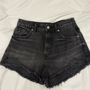 Zara Charcoal Jean Shorts